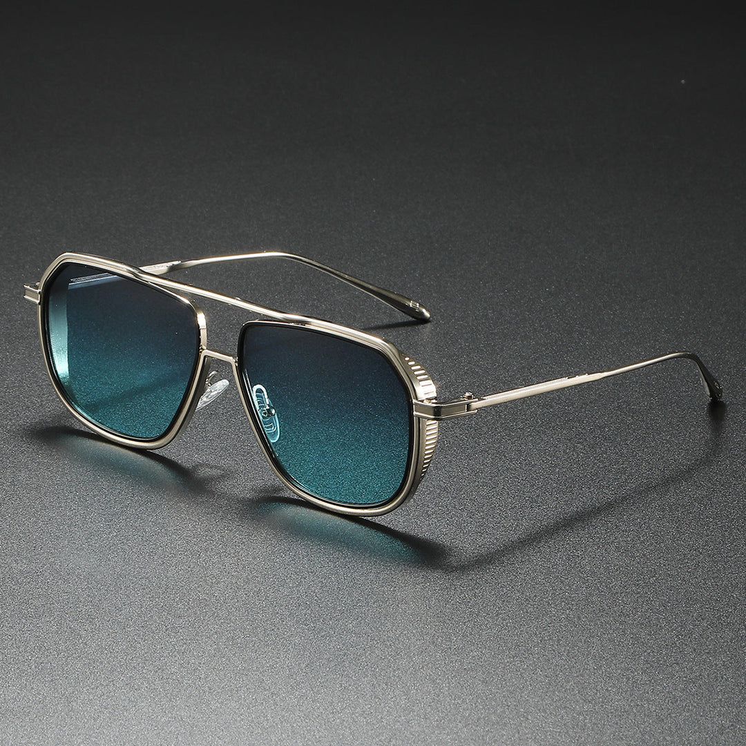 Dame Elegant solbrille med kantet metallramme Luvikno