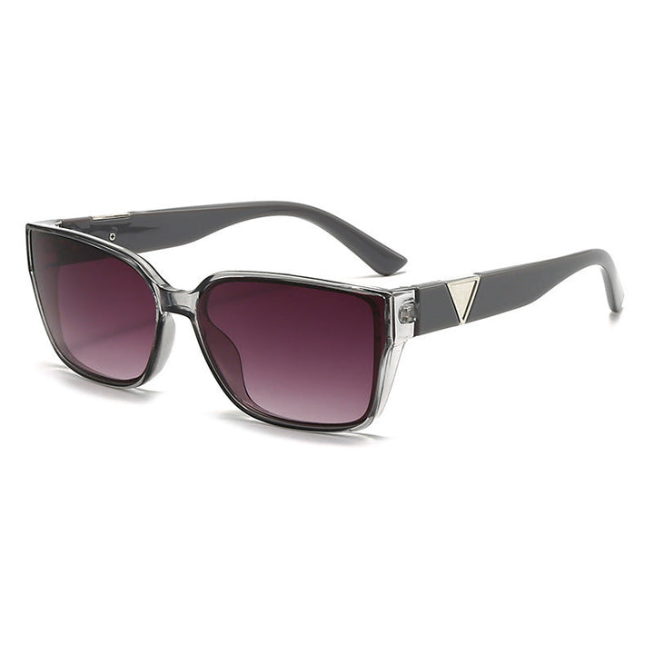 Dame Oversized kvadratisk solbrille med elegante detaljer Luvikno