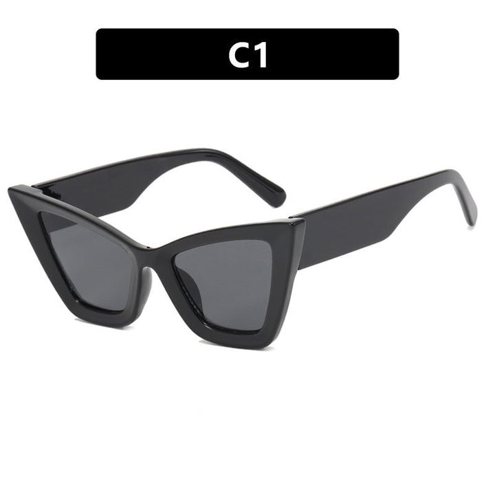 Damer Cat-Eye solbrille med elegante linser og UV-beskyttelse Luvikno