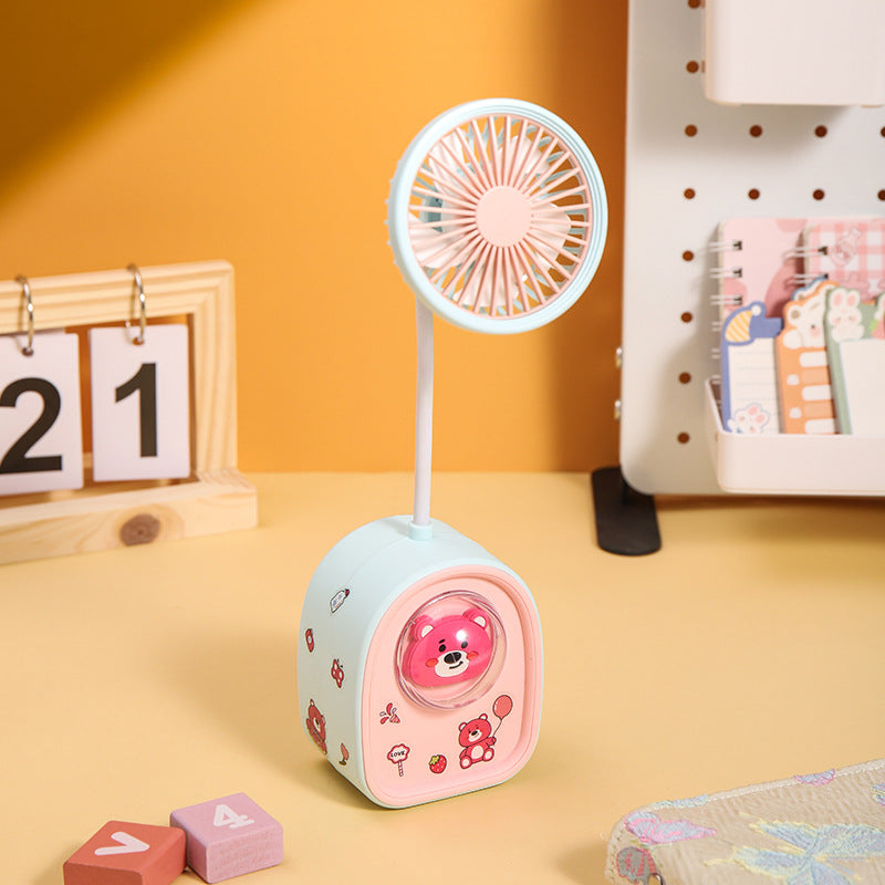 Unisex Kreativ Mini USB-Ventilator med LED-Lys Luvikno