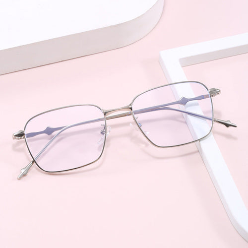 Dame elegant firkantet solbrille med høykvalitets metallramme Luvikno