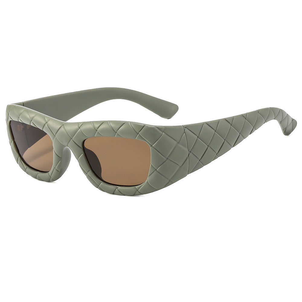 Dame ekstravagant solbrille med strukturert ramme Luvikno