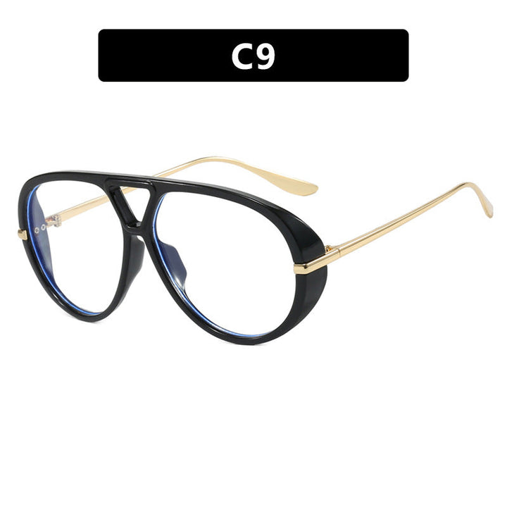 Dame Oversized solbriller med elegant plastramme og speilbelagte glass Luvikno