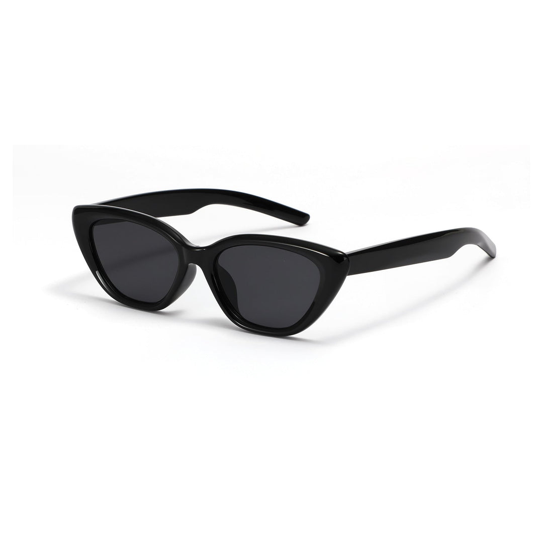 Dame Cat-Eye solbriller med gjennomsiktig design Luvikno