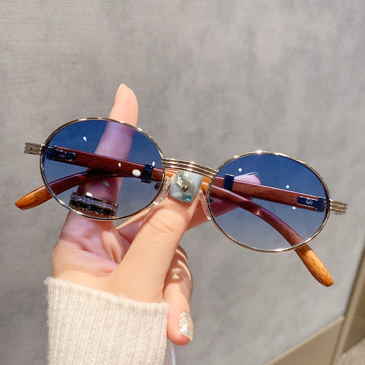 Dame Vintage-stil solbrille med tre innerramme Luvikno