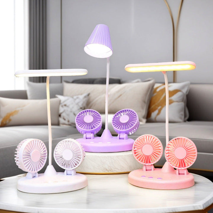 Dame Multifunksjonell bordlampe med integrerte vifter Luvikno