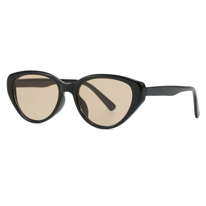 Dame Cat-Eye Solbriller med trendy leopardmønster Luvikno