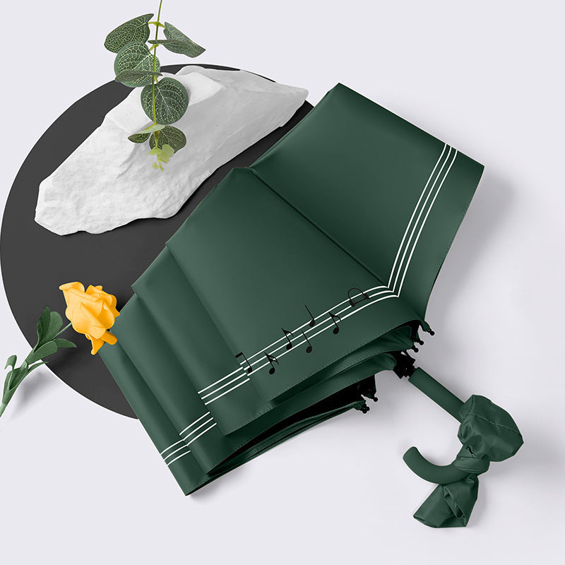 Dame elegant sammenleggbar paraply med hjerteformet design Luvikno