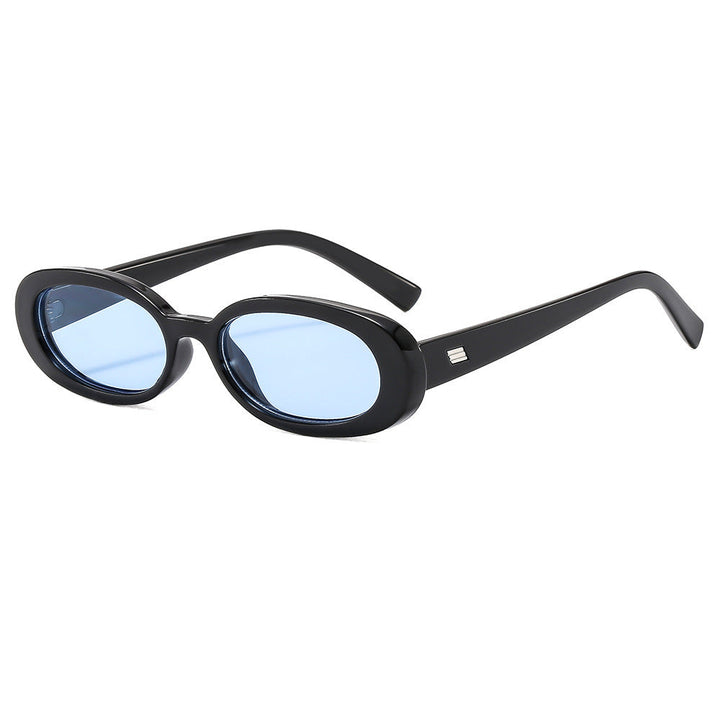 Dame stilfulle solbriller med oval ramme og trendy linser Luvikno