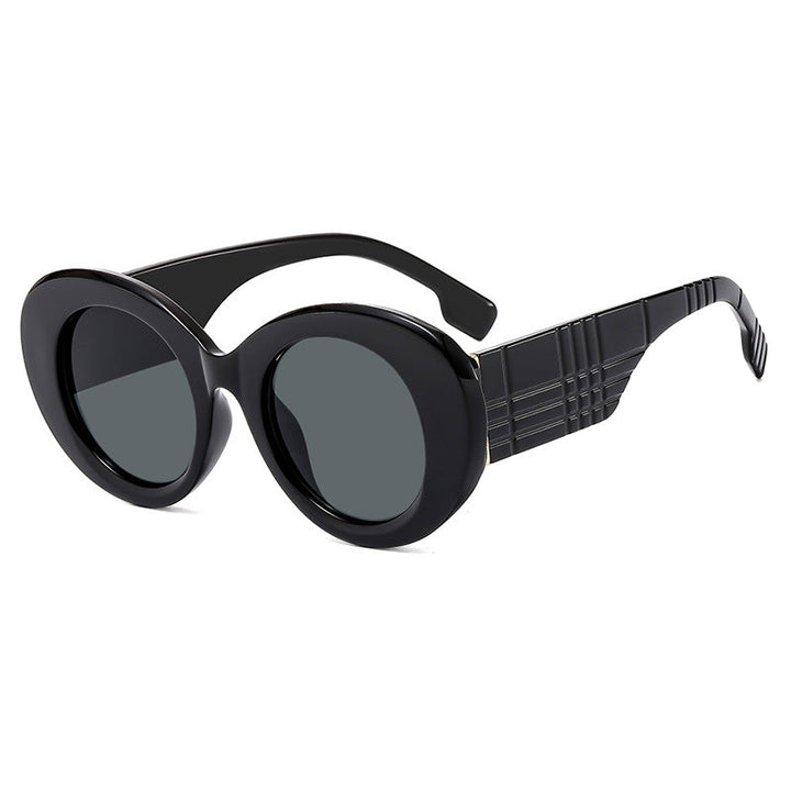 Dame ekstravagant solbrille med kreativ ramdesign og beskyttende UV-filter Luvikno