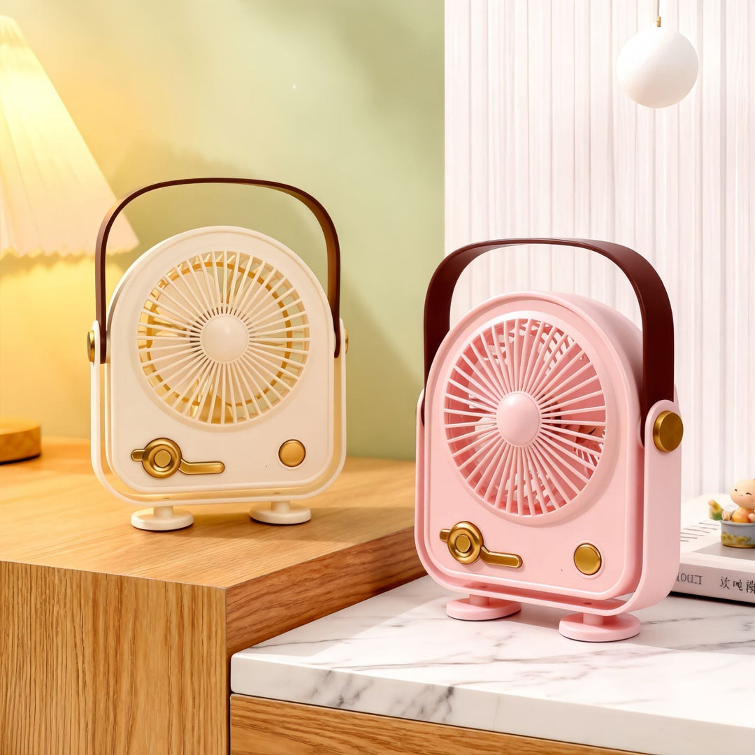 Dame bærbar Mini Vifte i Retro Design Luvikno