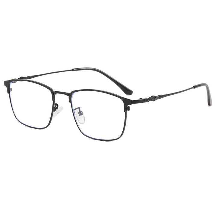Dame moteriktig kvadratisk brille med elegant metallramme Luvikno
