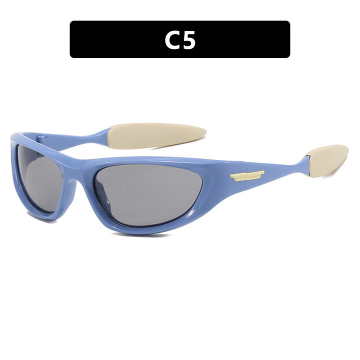 Dame sportlig solbrille med gummiert design Luvikno