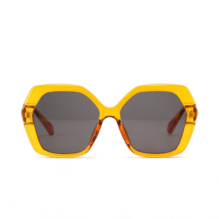 Dame geometrisk solbrille med iøynefallende design Luvikno