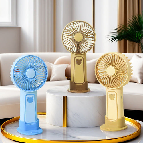 Bærbar håndvifte med søtt bjørnemotiv Luvikno