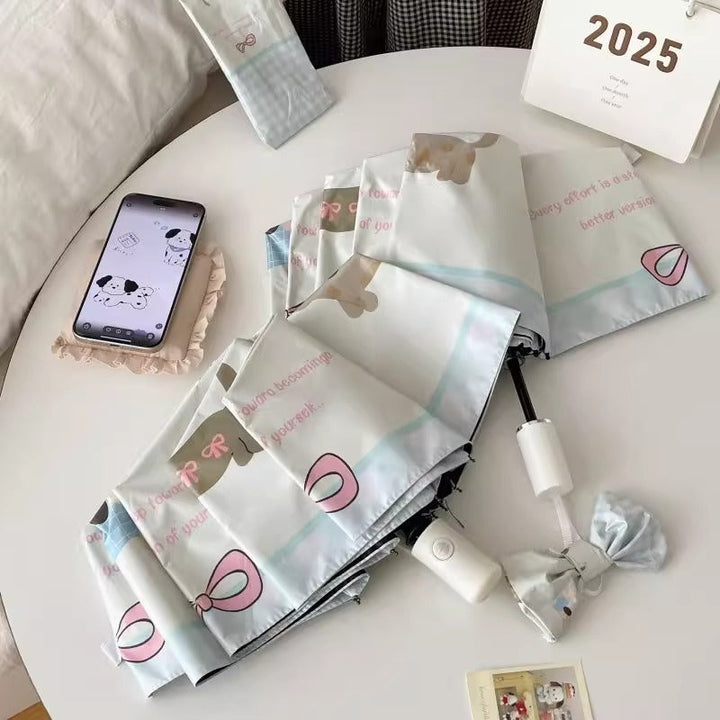 Damer kompakt paraply i kreativt design Luvikno
