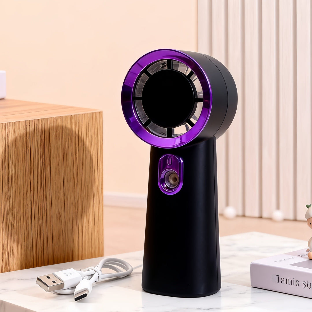 Bærbar Usb Mini Håndvifte med Led-funksjon Luvikno