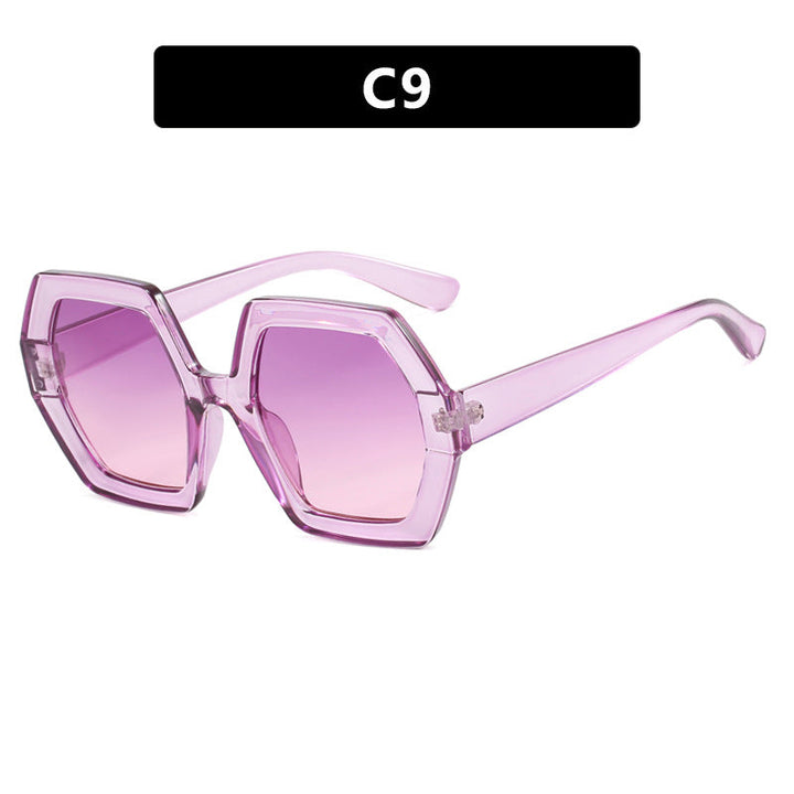 Damer innovativ hexagonal solbrille Luvikno