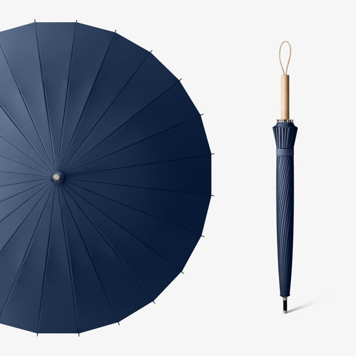 Dame elegant faltparaply med ergonomisk treratt og vindmotstandsdyktig konstruksjon Luvikno