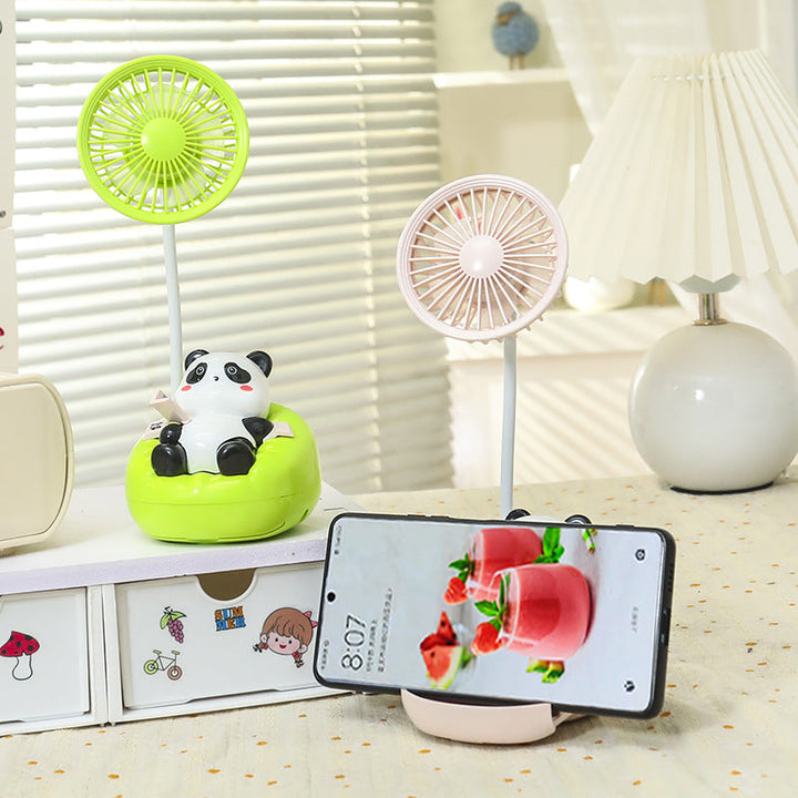 Dame Bærbar Mini-vifte med søtt panda-design Luvikno
