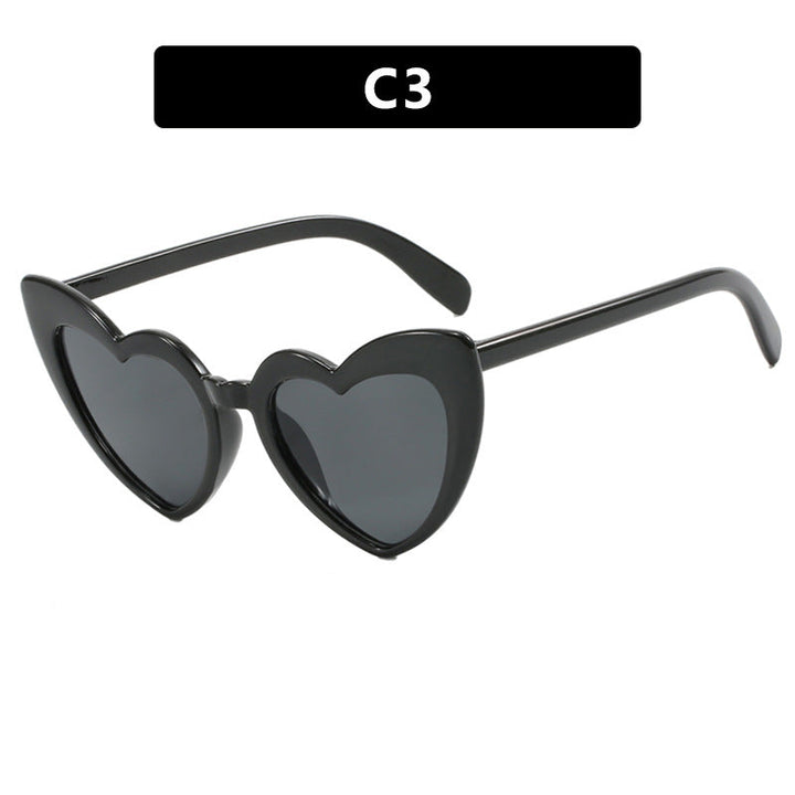 Dame hjerteformet solbrille med polariserte glass og ramme i høy kvalitet пластиковый Luvikno