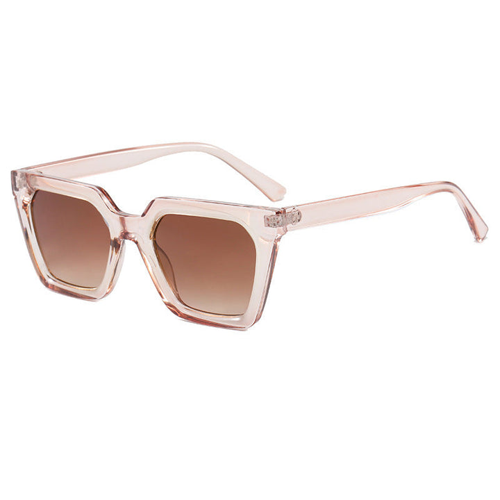 Dame geometrisk solbrille i luksuriøs acetatramme Luvikno