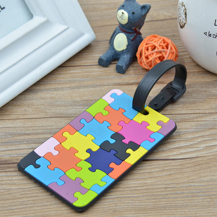 Unisex Bagasjelapp i fargerik mosaikkdesign Luvikno