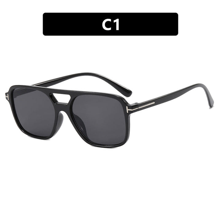 Dame elegant geometrisk solbrille med stilfull ramme Luvikno