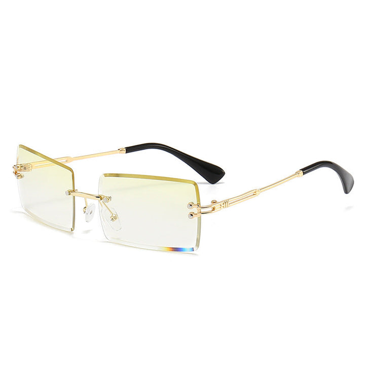 Dame moteriktig rektangulær solbrille med gradientlinser Luvikno