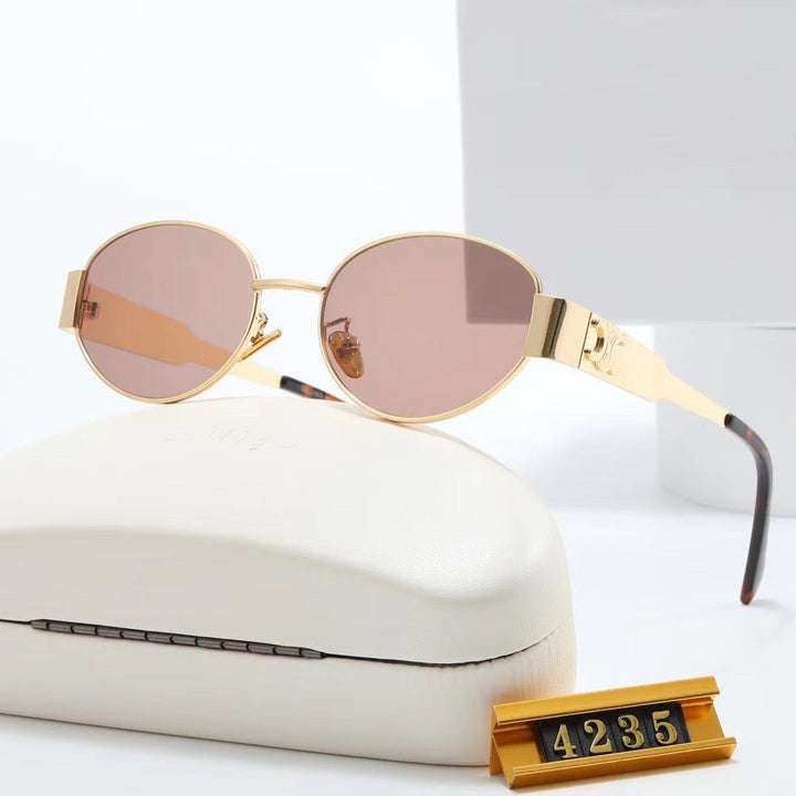 Dame eksklusiv ovalformet designer-solbrille Luvikno