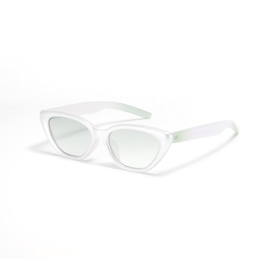Dame Cat-Eye solbriller med gjennomsiktig design Luvikno