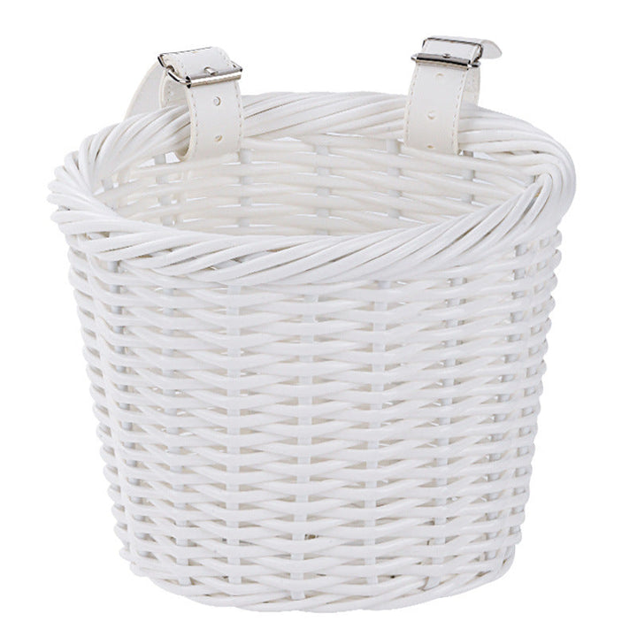 Unisex oppbevaringskurv med elegante lærhåndtak Luvikno