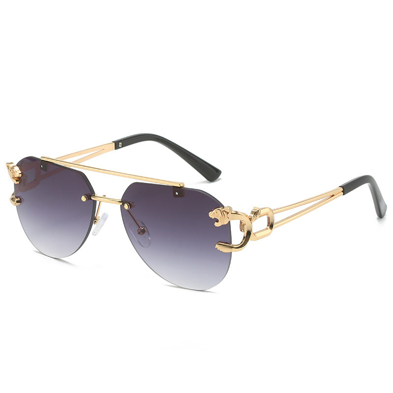 Dame designer solbriller med elegant metallramme og polariserte linser Luvikno