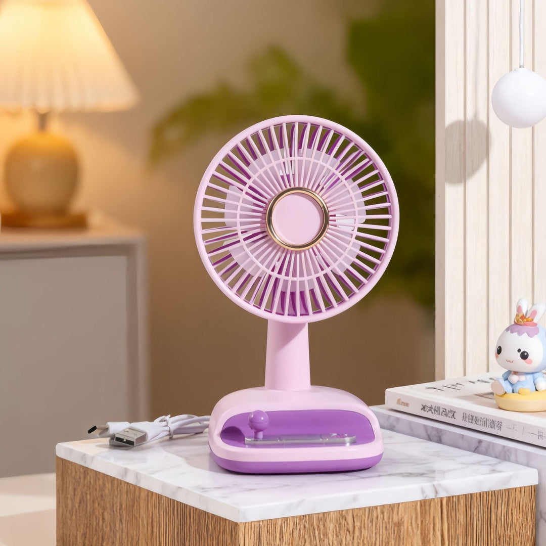 Damer Mini Vifte med USB-tilkobling og variabel vippe mekanisme Luvikno