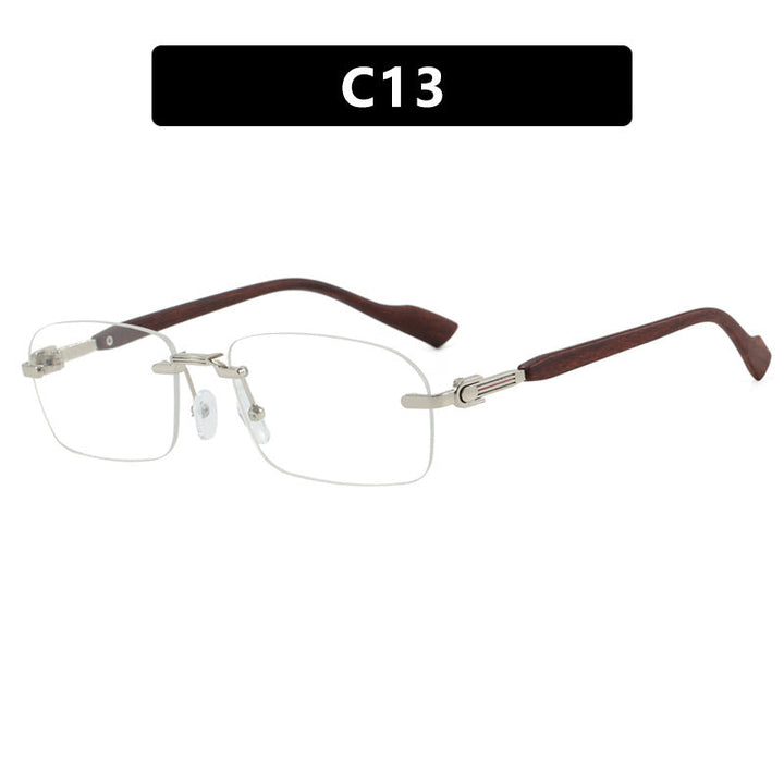 Dame solbrille med elegant metallramme og stilige tre detaljer Luvikno
