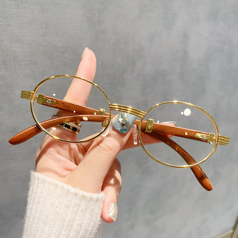 Dame Vintage-stil solbrille med tre innerramme Luvikno