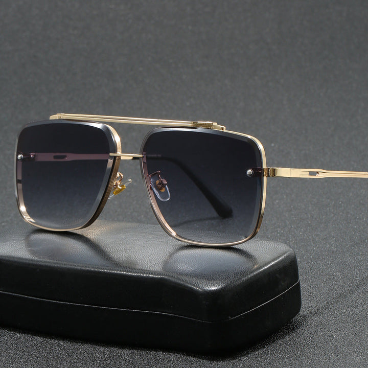 Damer elegant kvadratisk designer solbrille Luvikno