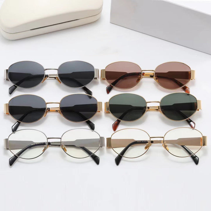 Dame eksklusiv ovalformet designer-solbrille Luvikno
