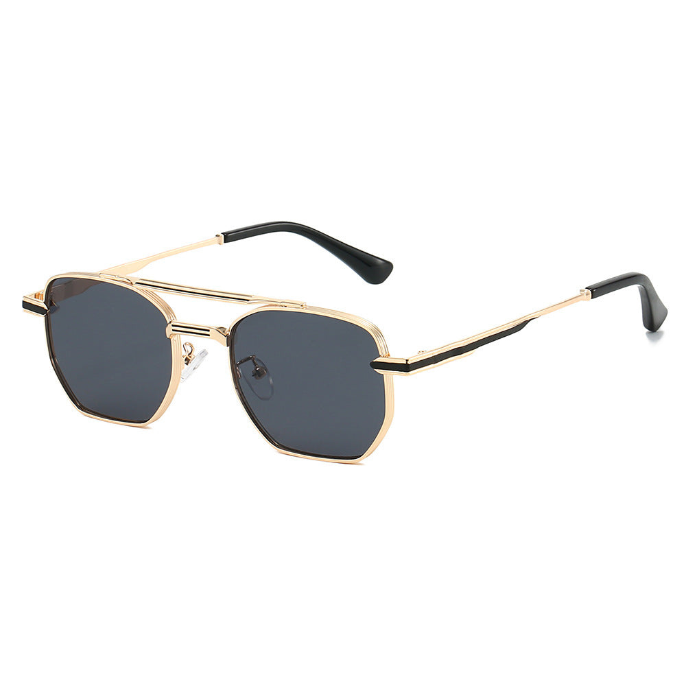 Dame moderne geometrisk solbrille Luvikno