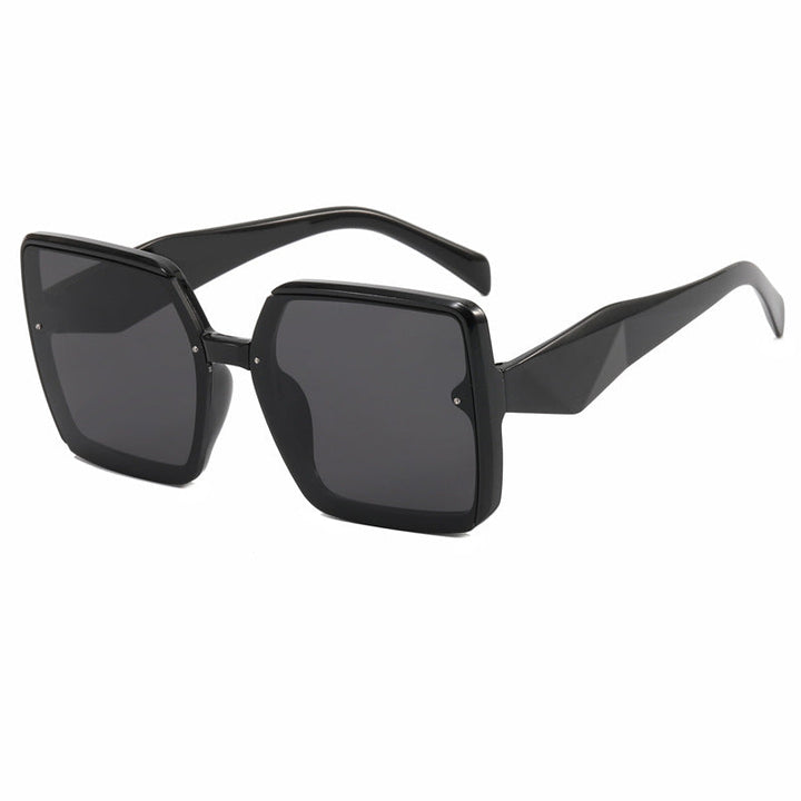 Dame overdimensjonert kvadratisk solbrille Luvikno