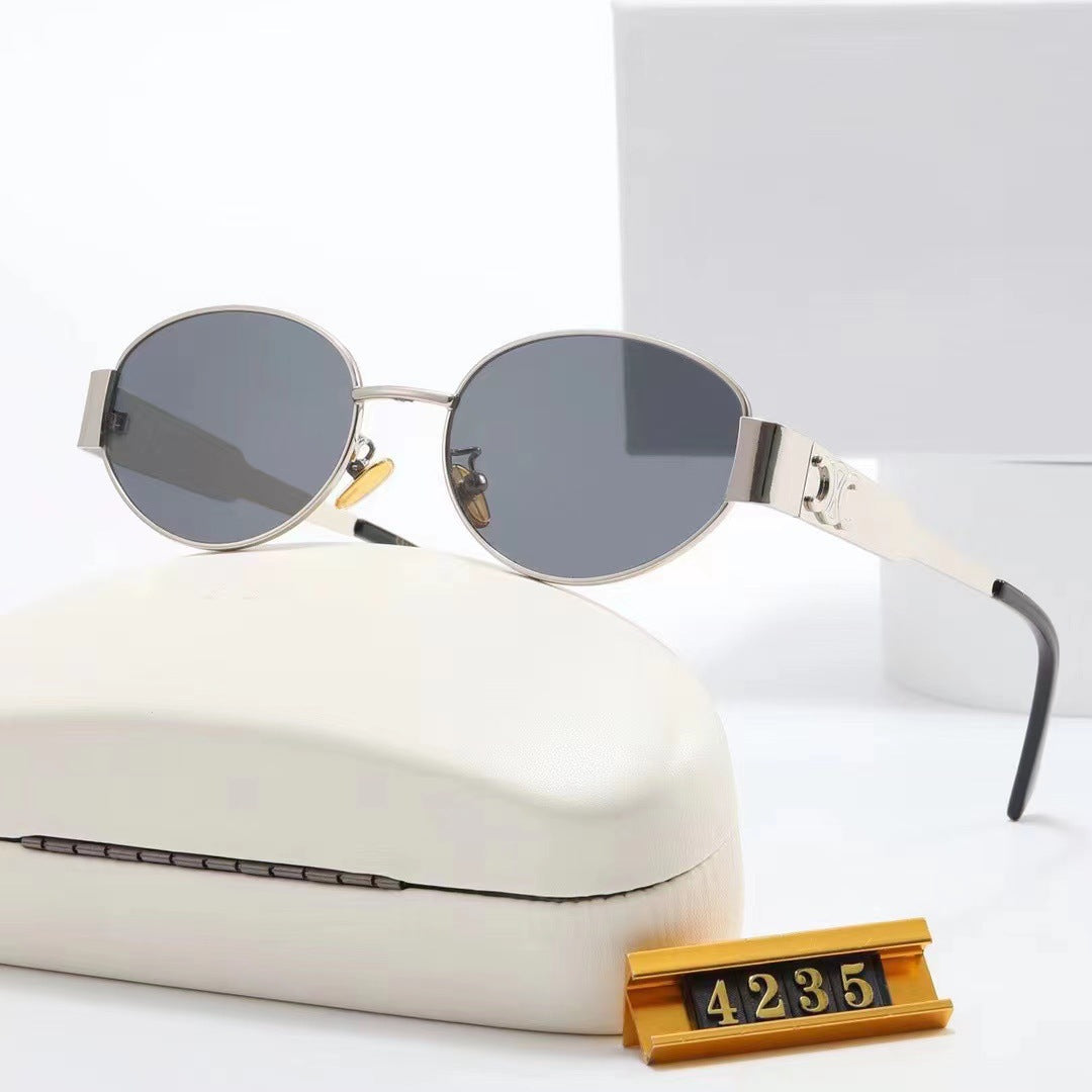 Dame eksklusiv ovalformet designer-solbrille Luvikno
