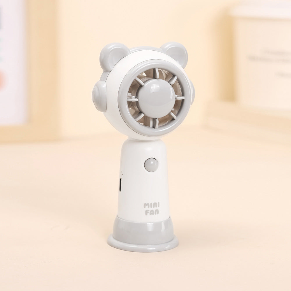 Mini Bear-tema Oppladbar Håndholdt Vifte Luvikno