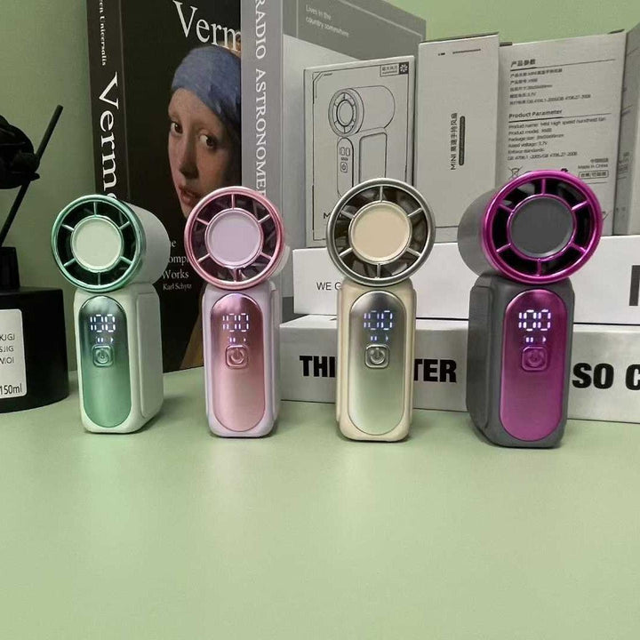 Kjølende bærbar håndholdt bladløs vifte med USB-oppladbart batteri Luvikno