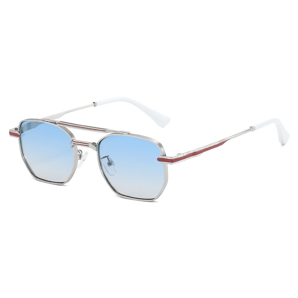 Dame moderne geometrisk solbrille Luvikno