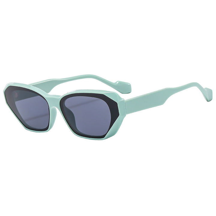 Dame trendy polygonale solbriller Luvikno