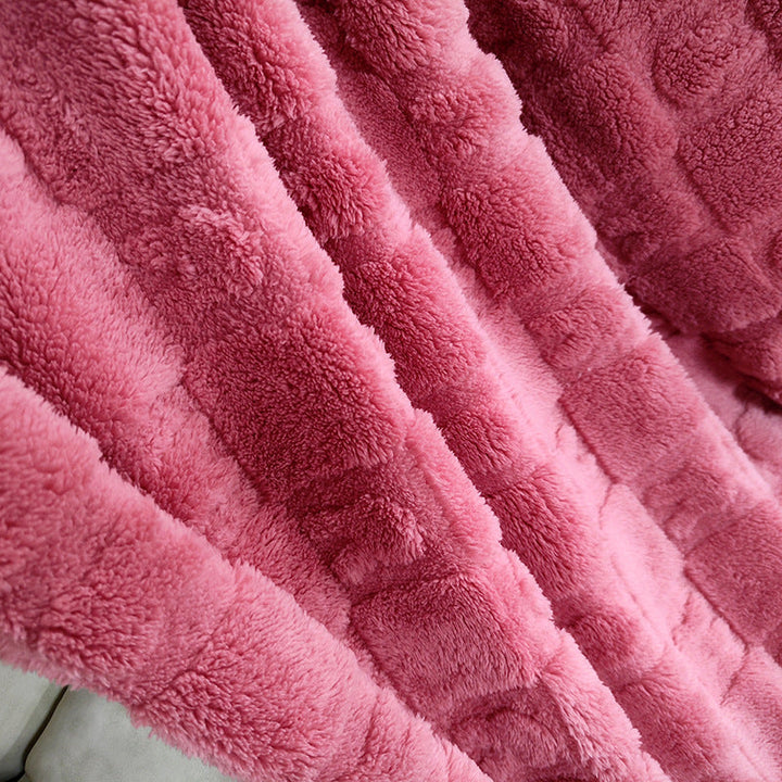 Damer Koselig Mikrofiber Hurtigskiftepledd i moderne rutemønster Luvikno
