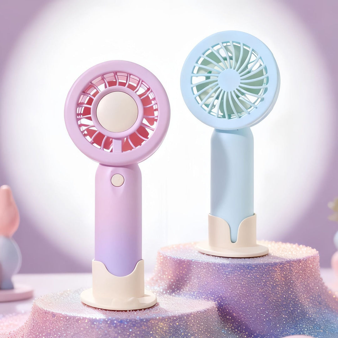 Kvinner Bærbar Mini Vifte med LED-belysning Luvikno