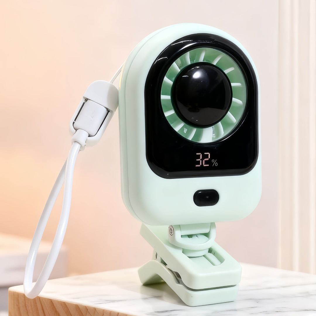 Bærbar Mini Vifte med Usb-tilkobling og Justerbar Hastighet Luvikno