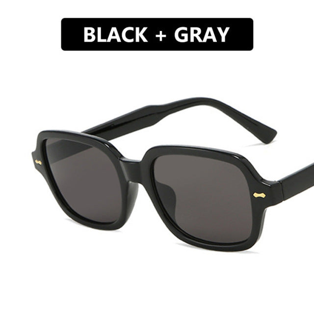 Dame kvadratisk solbrille med stilig og robust ramme Luvikno