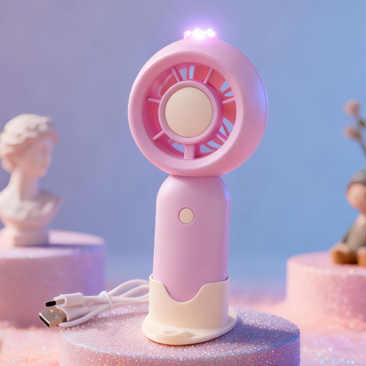 Dame Håndholdt Vifte med LED-lampe Luvikno